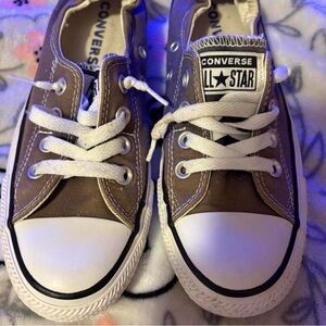Converse Brown and White All Star Sneakers